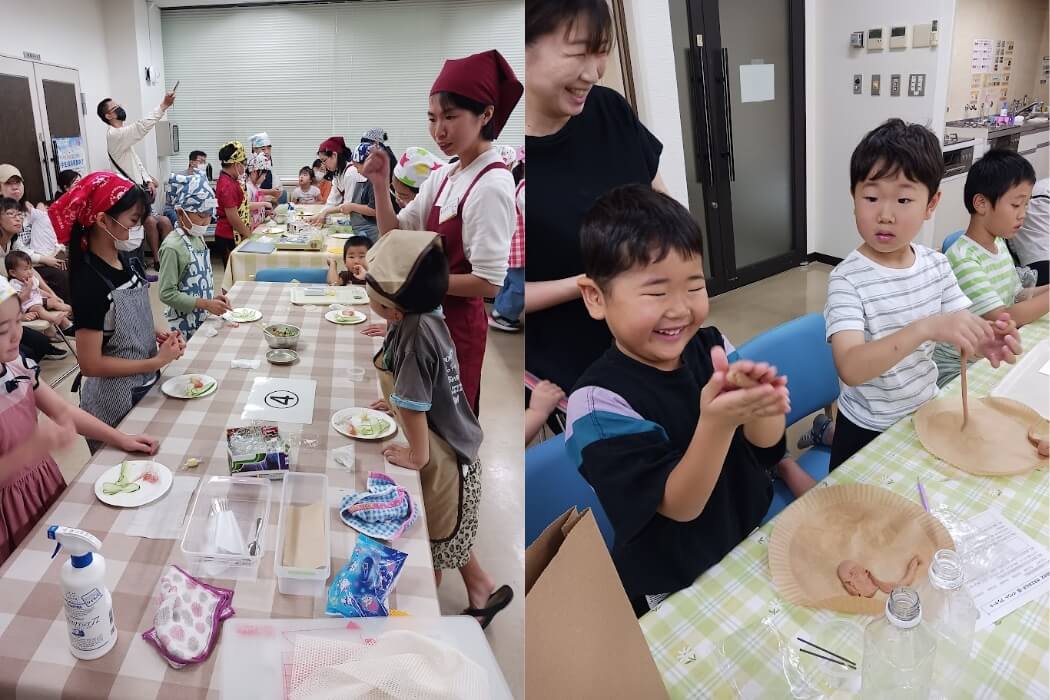 工場見学と親子イベントの写真